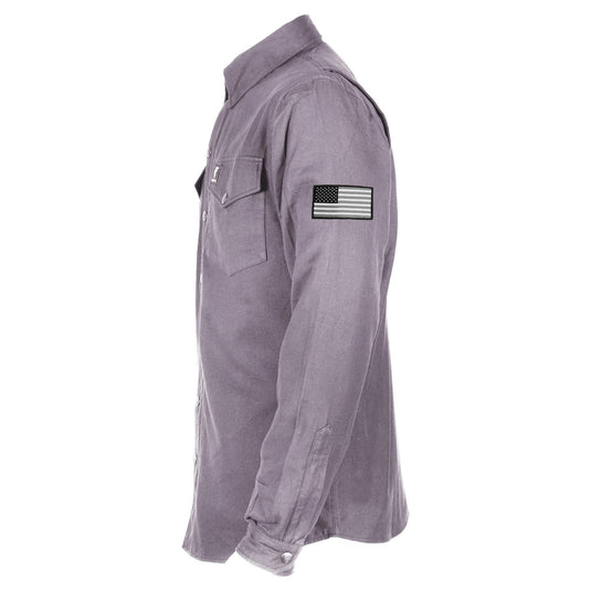 Protective Flannel Shirt - Grey Solid