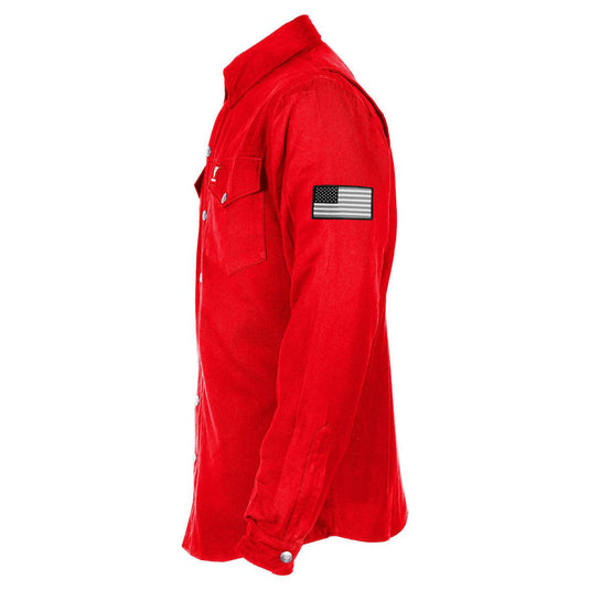 Protective Flannel Shirt - Red Solid