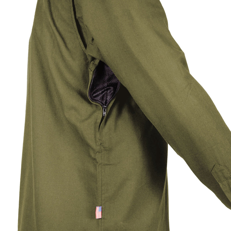 Load image into Gallery viewer, Protective Flannel Shirt - Army Green Solid
