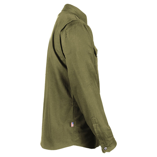 Protective Flannel Shirt - Army Green Solid