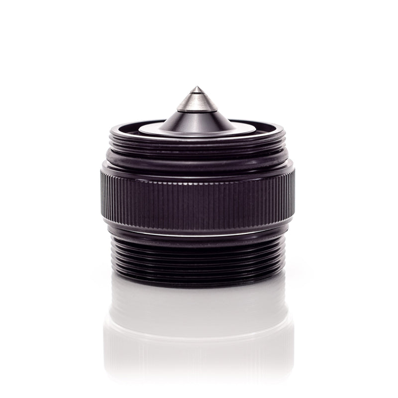 Load image into Gallery viewer, aluminum and steel carbide glass breaker tail cap replacement upgrade conversion for maglite mag lite d cell flashlight by litt industries
