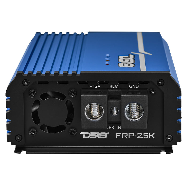 Load image into Gallery viewer, FRP Compact Full-Range Class D 1-Channel Amplifier 2,500 Watts Rms @ 1-ohm Red Blue

