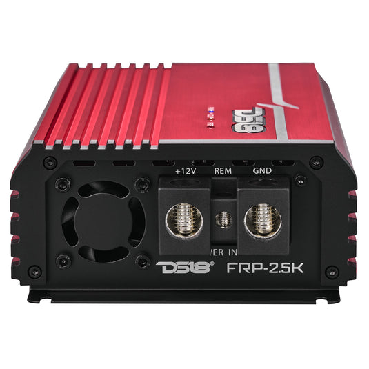 FRP Compact Full-Range Class D 1-Channel Amplifier 2,500 Watts Rms @ 1-ohm Red