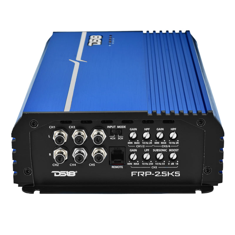 Load image into Gallery viewer, FRP Compact Full-Range Class D 5-Channel Amplifier – 250W x 4 + 1,200W Subwoofer Output
