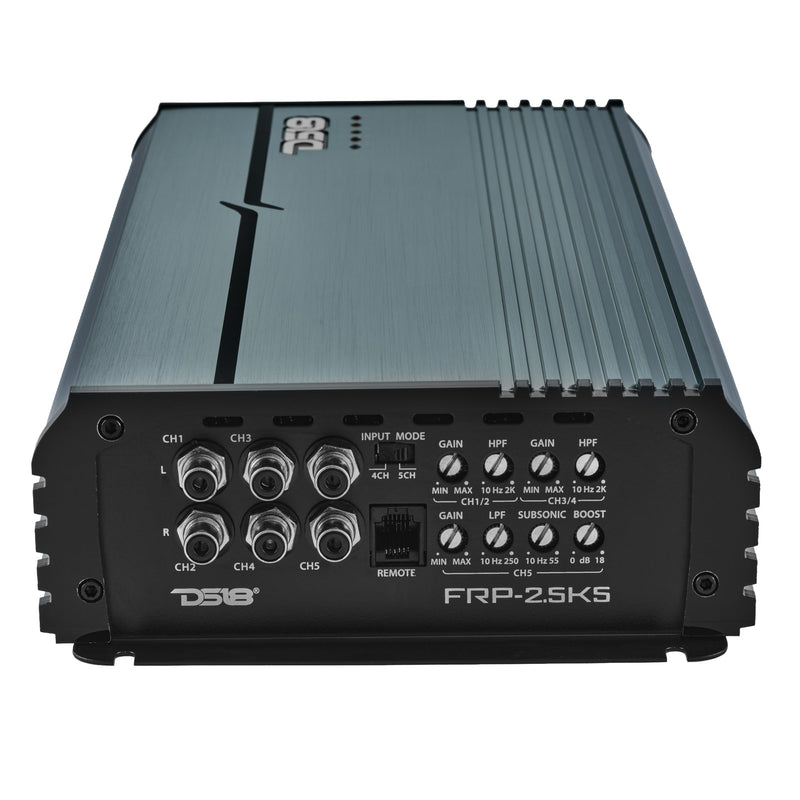 Load image into Gallery viewer, FRP Compact Full-Range Class D 5-Channel Amplifier – 250W x 4 + 1,200W Subwoofer Output
