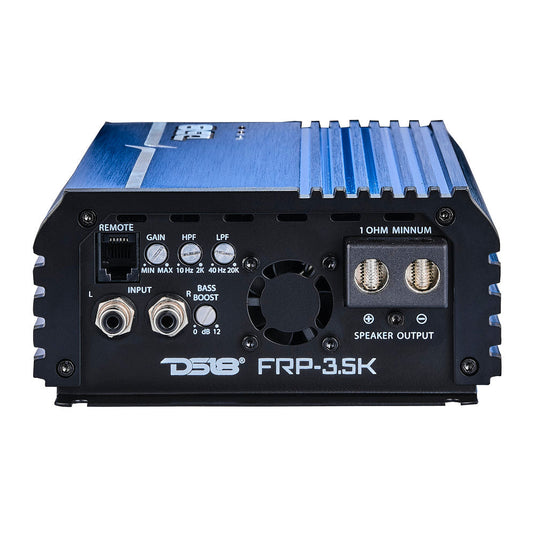 FRP Compact Full-Range Class D 1-Channel Amplifier 3,500 Watts Rms @ 1-Ohm Blue