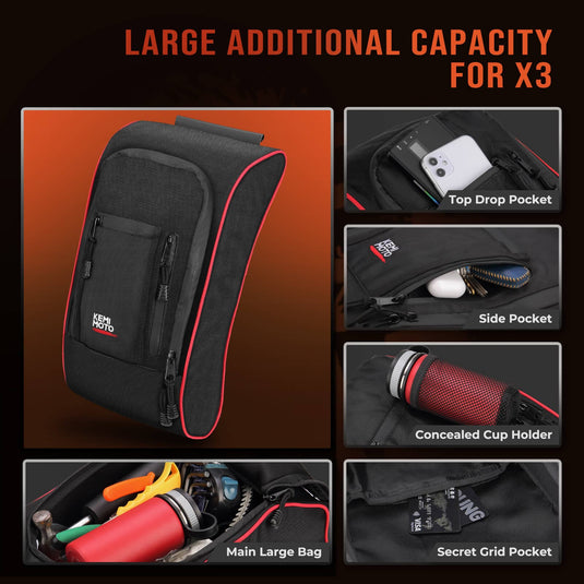 Front Lower Door Inserts & Console Storage Bag For Can-Am Maverick X3