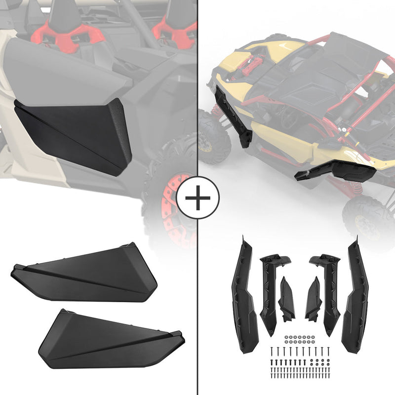 Load image into Gallery viewer, Front Lower Door Inserts &amp; Mud Fender Flares for Can-Am Maverick X3
