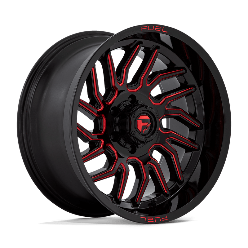 Load image into Gallery viewer, Fuel 1 Pc D808 Hurricane Gloss Black Milled Red Tint
