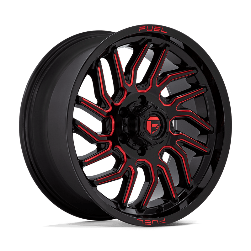 Load image into Gallery viewer, Fuel 1 Pc D808 Hurricane Gloss Black Milled Red Tint
