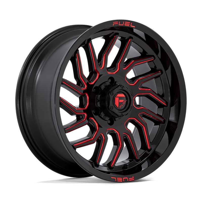 Load image into Gallery viewer, Fuel 1 Pc D808 Hurricane Gloss Black Milled Red Tint
