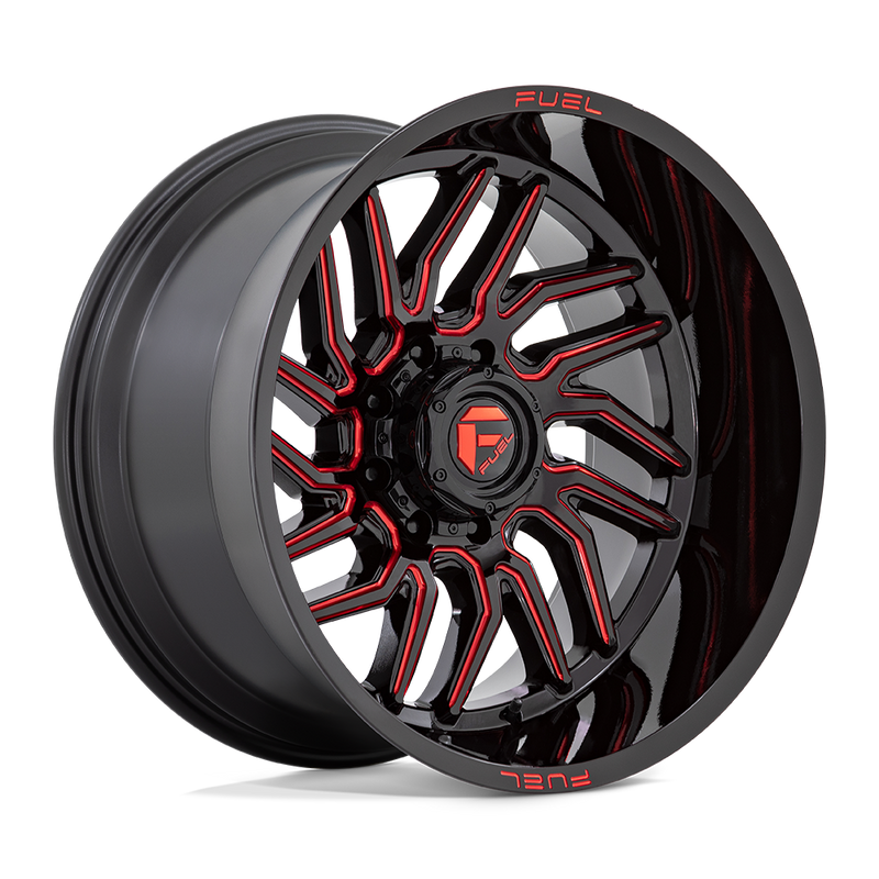 Load image into Gallery viewer, Fuel 1 Pc D808 Hurricane Gloss Black Milled Red Tint
