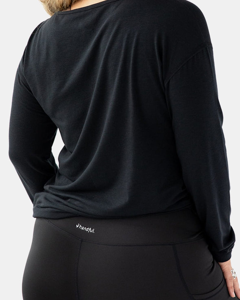 Load image into Gallery viewer, Hello Sunshine UPF Long Sleeve – Booya Black
