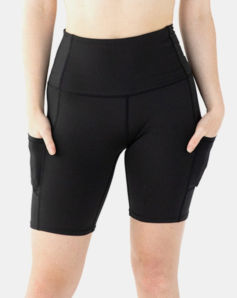 Load image into Gallery viewer, Hi Five High-Waisted Biker Short – Booya Black
