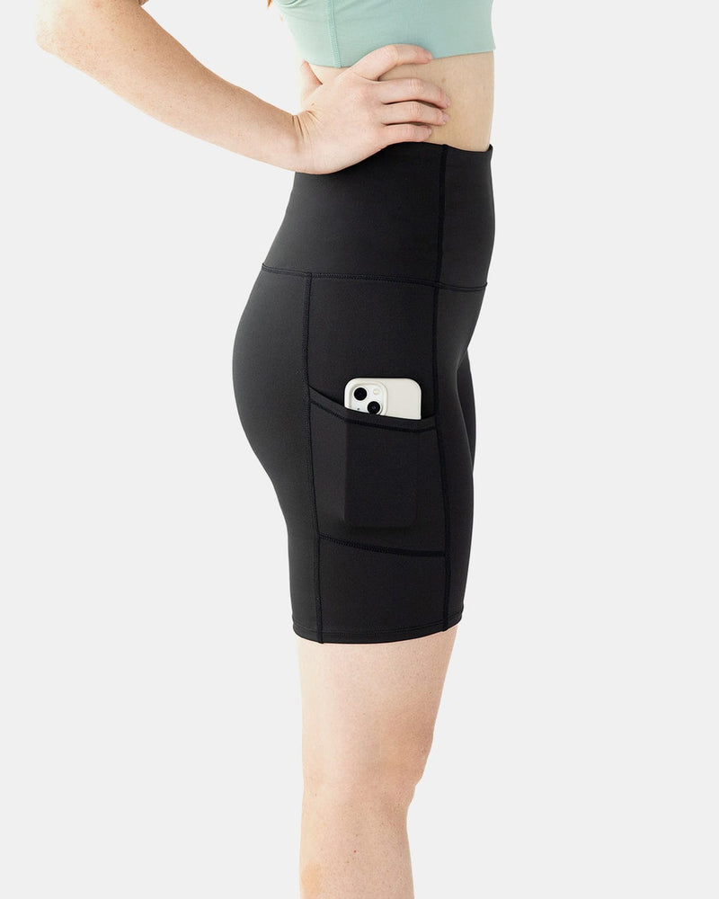 Load image into Gallery viewer, Hi Five High-Waisted Biker Short – Booya Black
