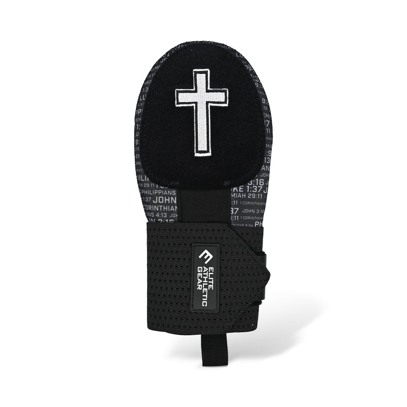 Load image into Gallery viewer, Faith Cross Black Sliding Mitt

