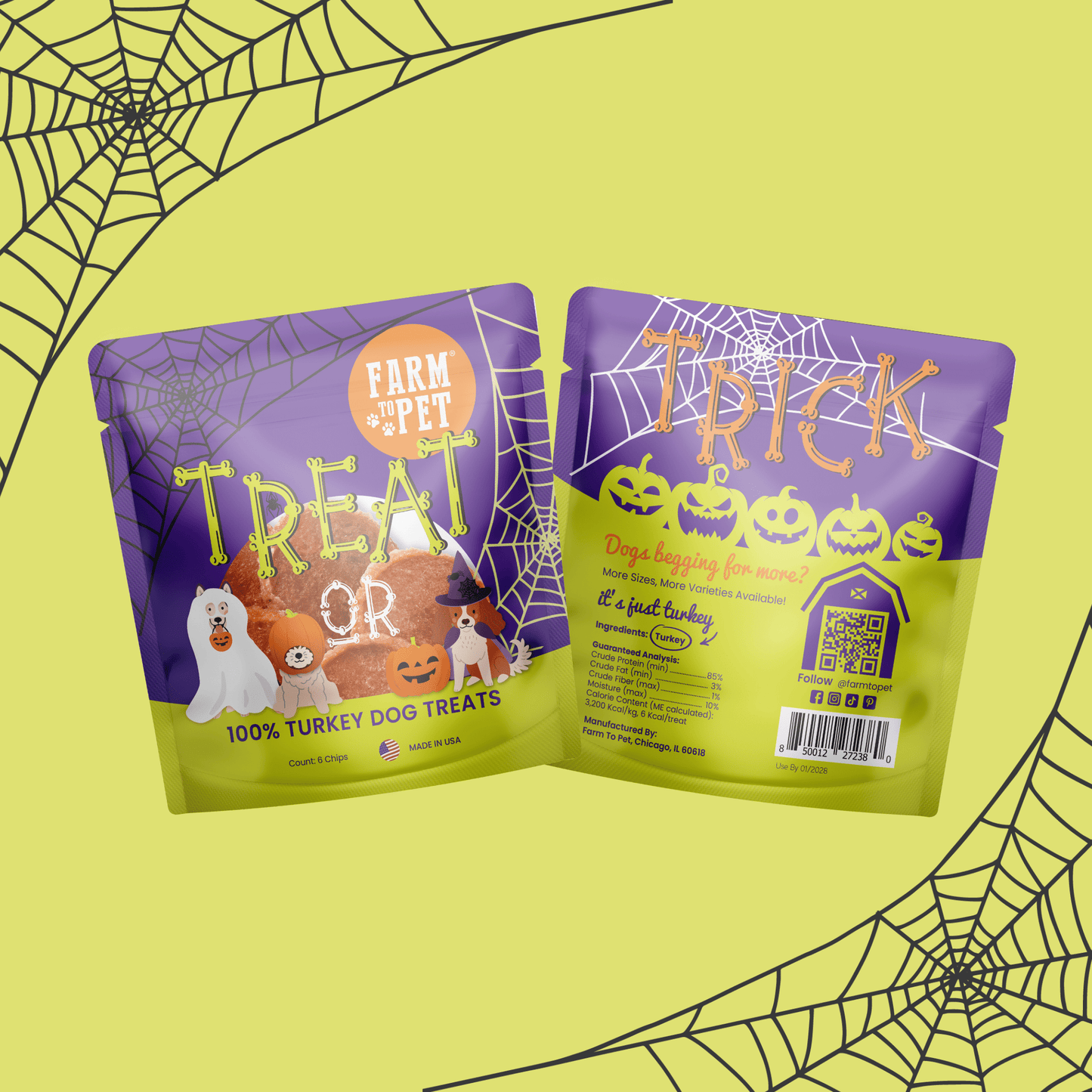 Halloween Dog Treat Snack Pack 24-Piece Bundle