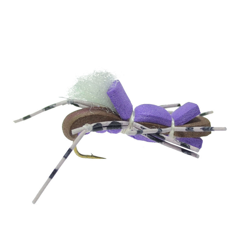 Load image into Gallery viewer, 4 Pack Fat Albert Purple Foam Body Grasshopper Fly - Hook Size 10
