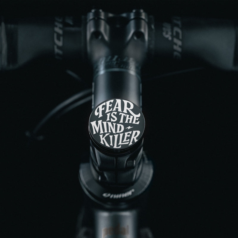 Load image into Gallery viewer, Fear is The Mind Killer - Shapeshifter Bicycle Headset Cap
