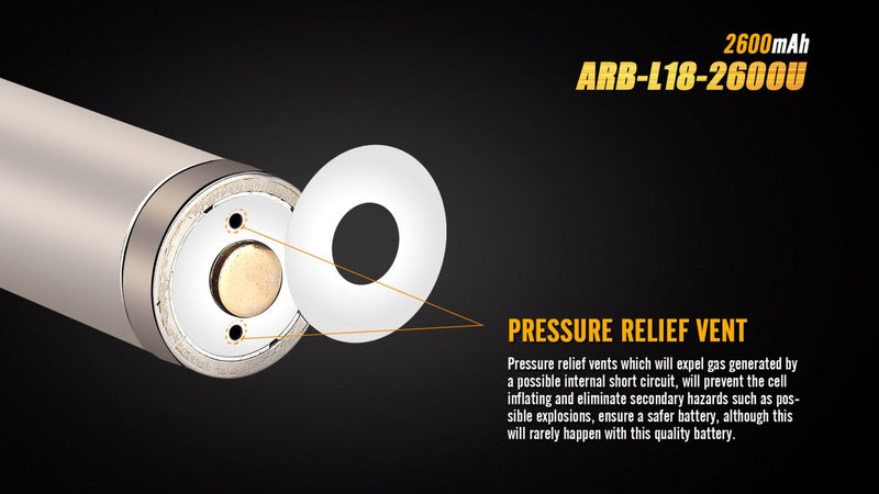 Load image into Gallery viewer, Fenix ARB-L18-2600U USB Rechargeable Li-ion 18650 Battery
