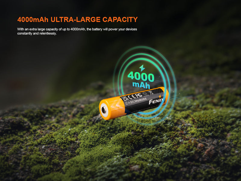 Load image into Gallery viewer, Fenix ARB-L18-4000U High-Capacity USB Rechargeable 18650 Battery - 4000mAh
