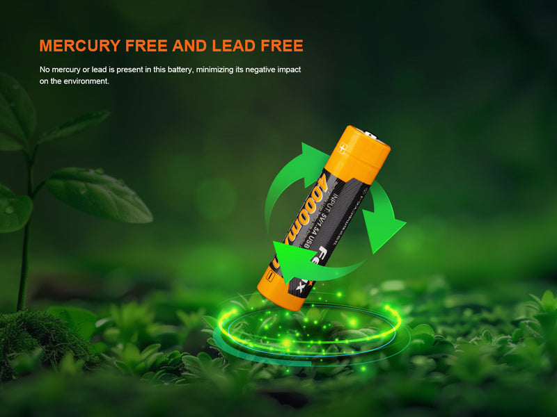 Load image into Gallery viewer, Fenix ARB-L18-4000U High-Capacity USB Rechargeable 18650 Battery - 4000mAh
