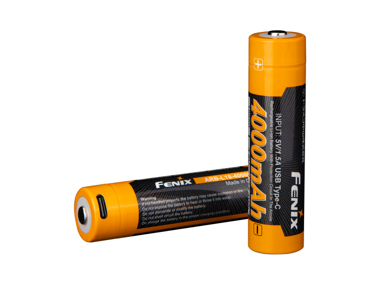 Load image into Gallery viewer, Fenix ARB-L18-4000U High-Capacity USB Rechargeable 18650 Battery - 4000mAh
