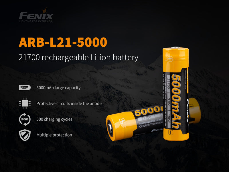 Load image into Gallery viewer, Fenix ARB-L21-5000 V2 Rechargeable 21700 Rechargeable Battery
