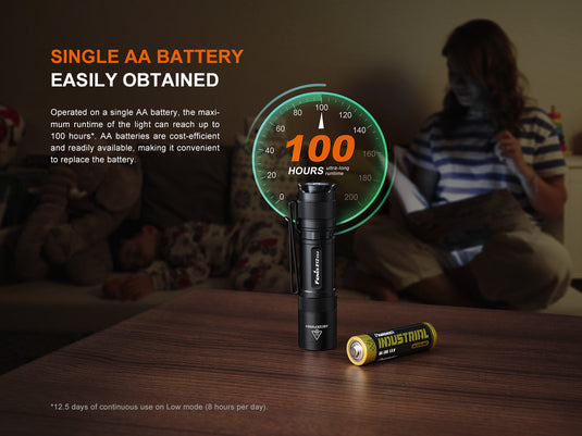 Fenix E12 V3 Pocket EDC AA Flashlight