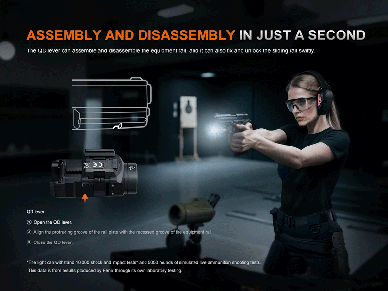Load image into Gallery viewer, Fenix GL07 Quick Release Weapon Light
