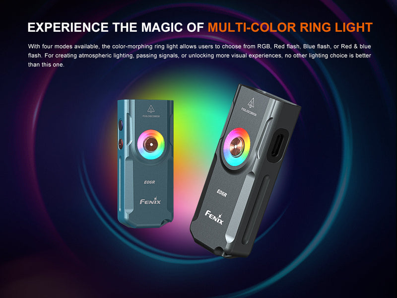 Load image into Gallery viewer, Fenix E06R Keychain Light with White, UV, and Red Laser Lights
