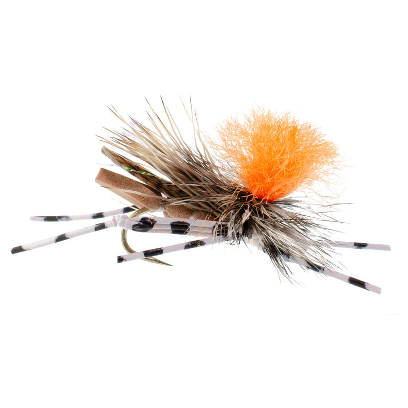 Load image into Gallery viewer, Feth Hopper Tan - Foam Grasshopper Fly Pattern - 1 Dozen Flies Hook Size 10
