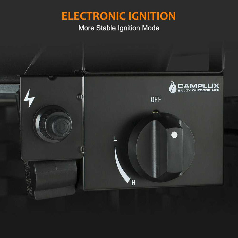 Load image into Gallery viewer, Camplux Propane Fire Pit Table, Lava Rocks, Ceramic Tabletop, 50,000 BTU Adjustable Flame, Auto Ignition
