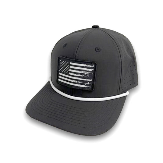 Firearm Flag Woven Patch Hat