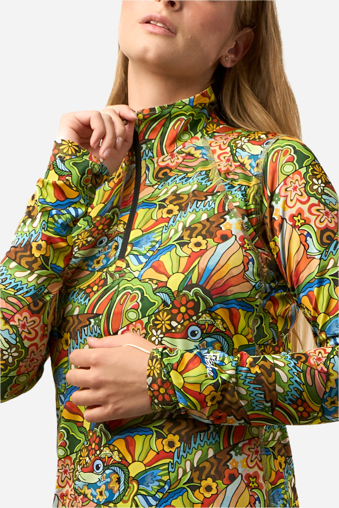 Load image into Gallery viewer, Boho Bass 1/4 Zip Sunshirt
