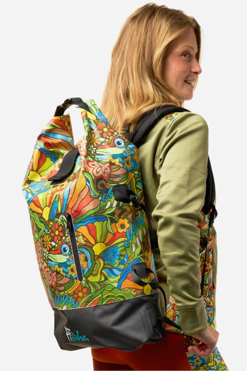 Load image into Gallery viewer, Boho Bass Backpack Dry Bag
