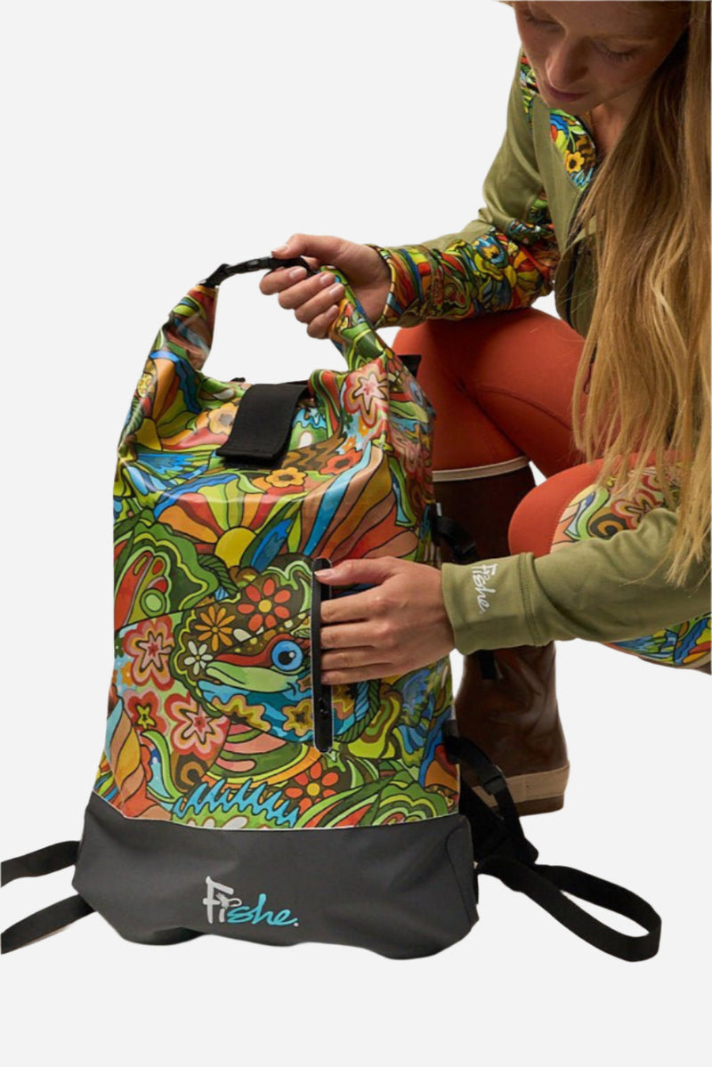 Load image into Gallery viewer, Boho Bass Backpack Dry Bag
