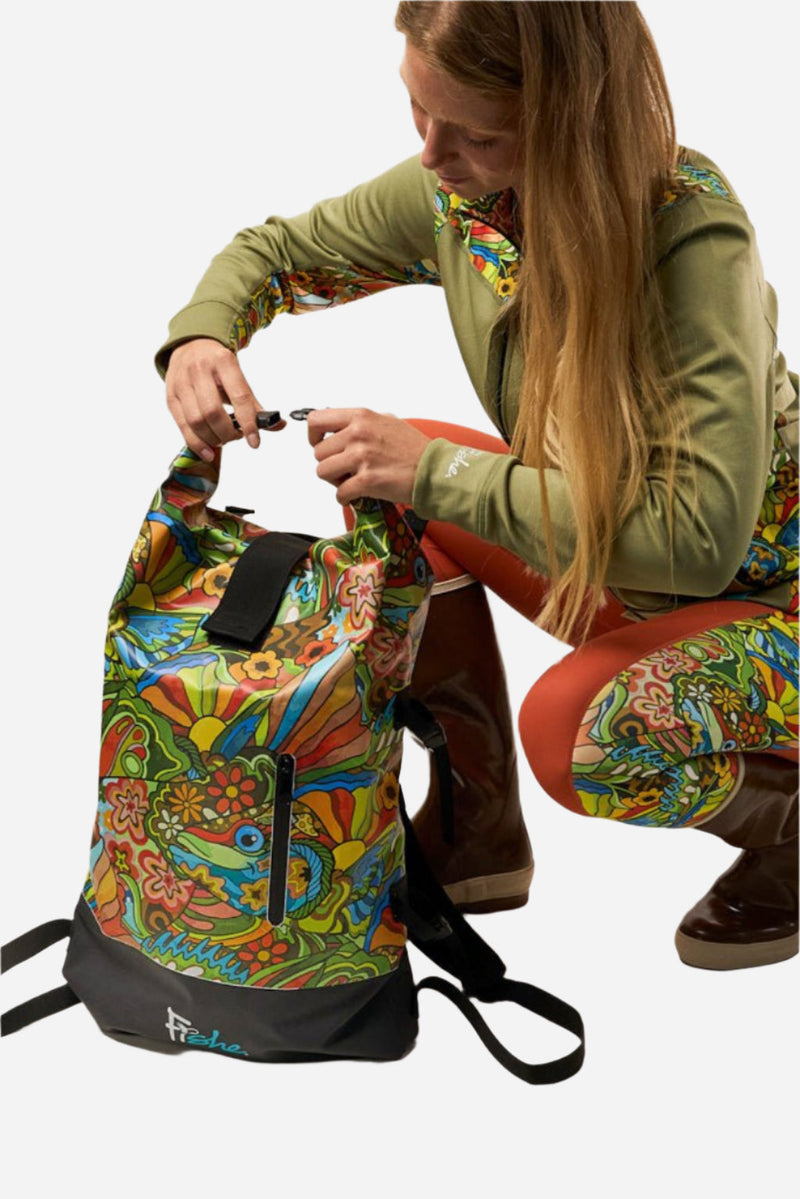Load image into Gallery viewer, Boho Bass Backpack Dry Bag
