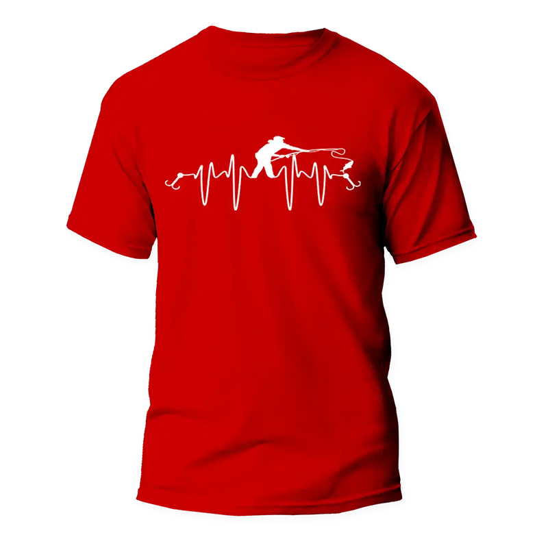 Load image into Gallery viewer, Fishing Heart Beat Man T-Shirt
