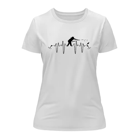 Fishing Heart Beat T-Shirt for Women