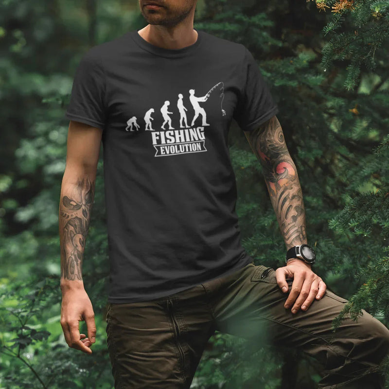 Load image into Gallery viewer, Fishing Evolution Man T-Shirt
