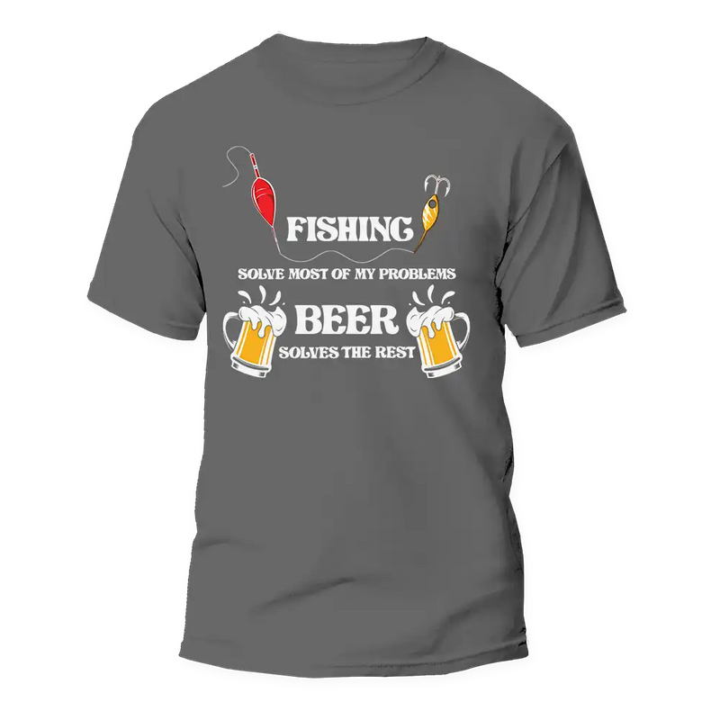 Load image into Gallery viewer, Fishing Solves All My Problem Man T-Shirt
