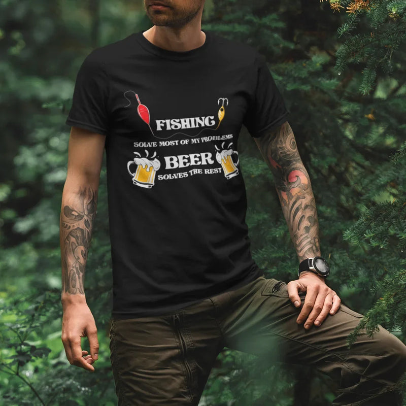 Load image into Gallery viewer, Fishing Solves All My Problem Man T-Shirt
