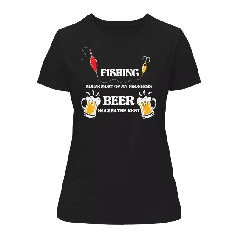 Load image into Gallery viewer, Fishing Solves All My Problem T-Shirt for Women
