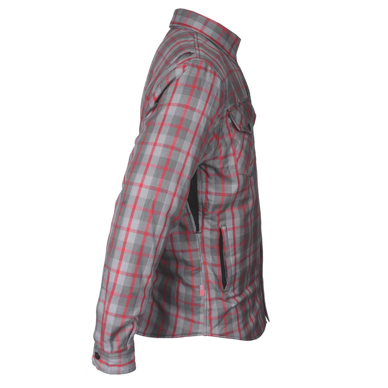 Load image into Gallery viewer, Protective Flannel Shirt - Grey and Red Stripes
