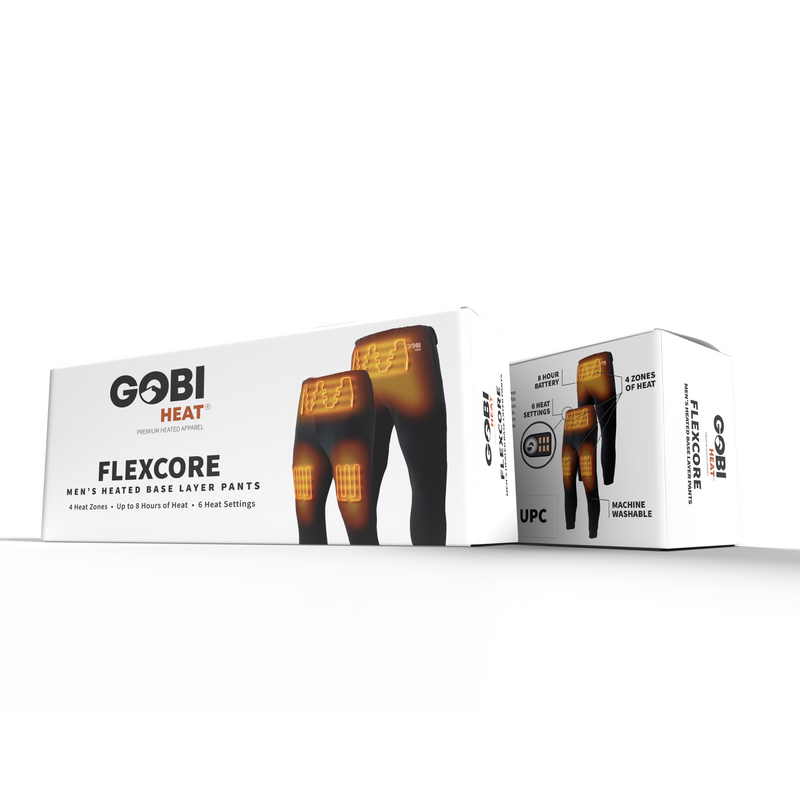 Load image into Gallery viewer, FlexCore Men’s Heated Base Layer Pants – Gobi Heat® - Dual Control
