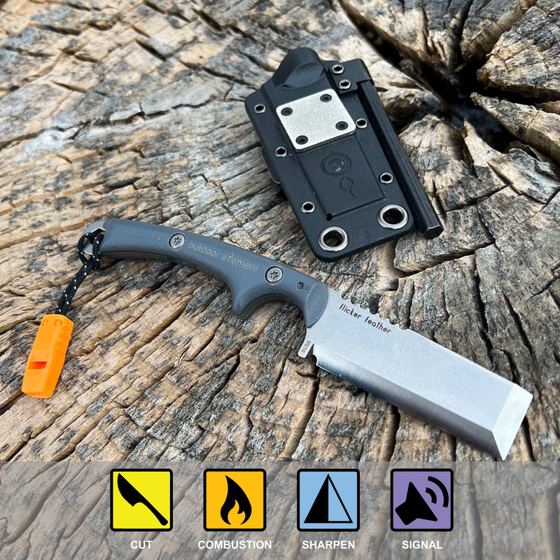 Load image into Gallery viewer, Flicker Feather Survival EDC Chisel Blade
