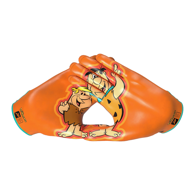 Load image into Gallery viewer, The Flintstones "Bedrock Blitz" Football Gloves - VPS5 by Phenom Elite
