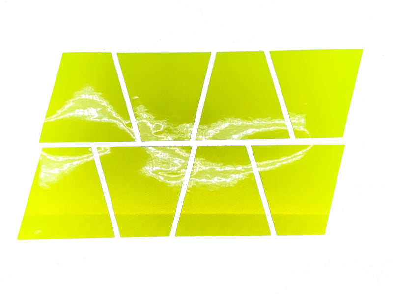 Load image into Gallery viewer, RETRO FLUORESCENT YELLOW REFLECTIVE HELMET (TET) TETRAHEDRON 8 PACK
