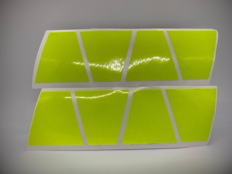 Load image into Gallery viewer, RETRO FLUORESCENT YELLOW REFLECTIVE HELMET (TET) TETRAHEDRON 8 PACK
